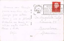 2808. Postal AMSTERDAM (Holanda) 1954. Perforado Cormercial, Firmenlung - Cartas & Documentos