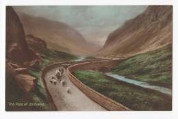 The Pass Of Llanberis, Bromide Series, Dennis Hand Coloured, Postcard - Caernarvonshire
