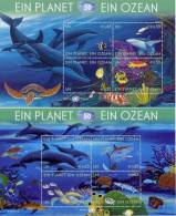 ONU Vienne 2010 - Ein Planet  Ein Ozean - 2 Feuillets ** - Blocks & Sheetlets