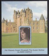 St. Vincent Grenadines MNH Scott #741 Souvenir Sheet $5 Queen Mother As Young Woman, Glamis Castle - 90th Birthday - St.Vincent E Grenadine