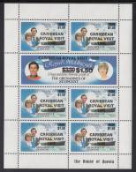 St. Vincent Grenadines MNH Scott #507, #508 Sheet Of 7 $1.50 Caribbean Royal Visit Overprint On $3.50 Royal Wedding - St.Vincent & Grenadines