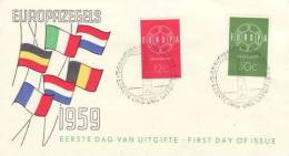 NETHERLANDS  1959 EUROPA CEPT FDC - 1959