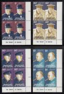 St. Vincent Grenadines MNH Scott #52-#55 Set Of 4 Lower Right Inscription Blocks Sir Winston Churchill - St.Vincent & Grenadines