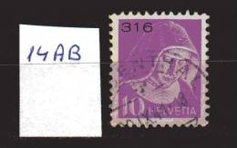Svizzera ° - Franchigia -  1935 - Effigi. Cat,ZUM.15Bz /  Unif. 14AB - Officials