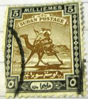 Sudan 1921 Arab Postman 5m - Used - Sudan (...-1951)