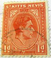 St Kitts Nevis 1938 King George VI 1d - Used - St.Cristopher-Nevis & Anguilla (...-1980)