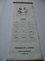 Calendrier 1987 - PHARMACIE - PLANTES: TISANE APERITIVE Et STIMULANTE - LOCQUIREC - Groot Formaat: 1981-90