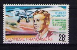 FRENCH POLYNESIA 1977 Charles Lindbergh - Unused Stamps