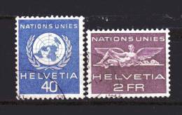 Svizzera ° - X-1955 - ONU - Zum.25-27 / Mi.25-27 / Unif. N° 366-68 - Oficial