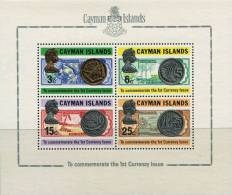 DA1259 Cayman Islands 1973 Banknotes And Coins S/S(4) MNH - Kaaiman Eilanden