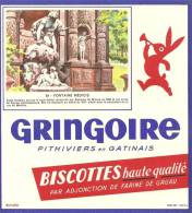 Buvard Biscottes Gringoire    Fontaines Medicis - Biscottes