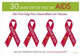 ONU Vienne 2011 - SIDA - Feuillet De 4 Timbres Autoadhésifs "30 Jahre Lebt Die Welt Mit AIDS" ** - Blocs-feuillets