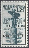 1954 TRIESTE A ELICOTTERO MH * - RR11360 - Mint/hinged