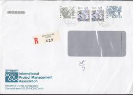 Switzerland Registered Einschreiben INTERNET/CRB, ZÜRICH SIHLFELD Label 1985 Cover Brief Lettre - Storia Postale