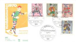 Germany - Mi-Nr 650/653 FDC (b058) - Dolls