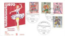 Germany - Mi-Nr 650/653 FDC (b059) - Puppen