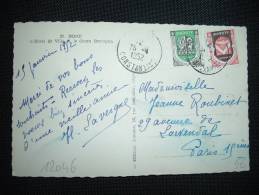 CP TP BLASONS CONSTANTINE 10F + ORAN 2F OBL. 15-1-1952 BONE CONSTANTINE - Cartas & Documentos