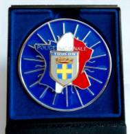 ANCIENNE PLAQUE MEDAILLE POLICE NATIONALE TOULON DANS SON ECRIN ETAT EXELLENT - Polizei