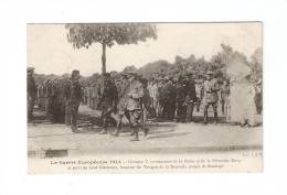 CPA :Georges V Avec La Reine Et La Princesse Marie Et Lord Kitchener Inspecte Troupes Nouvelle Armée Stanhope - Weltkrieg 1914-18