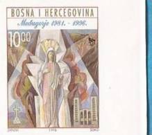 1996 X 27  BOSNIA CROATIAN PART MOSTAR MEDJUGORJE MADONNA ARTE RELIGIONE IMPERFORATE RRR BIG RARITY MUSEUM PIECE - Paintings