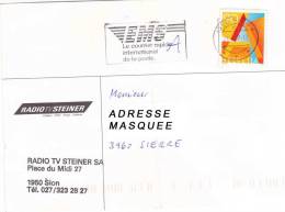 Carte Réponse Circulée Affranchissement Correcte, De Sion à Sierre Le 21. 03. 1997 Exc : 2626 - Briefe U. Dokumente