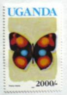 OUGANDA Papillons (Yvert N° 813A Reimpression  Nouvelle Dentelure) Neuf Sans Charniere. MNH. PERFORATE - Papillons