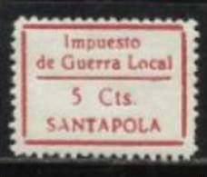 8075-SELLO LOCAL GUERRA CIVIL REPUBLICA IMPUESTO GUERRA LOCAL SANTAPOLA ALICANTE.* NUEVO.SPAIN CIVIL WAR,ESPAGNE GUERRA, - Emisiones Repúblicanas