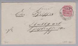 Heimat DE BW Ulm 1889-03-16 Auf GS-Umschlag - Postal  Stationery