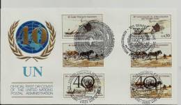 =UNO  FDC TRIO 1985 - Gemeinschaftsausgaben New York/Genf/Wien