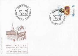 Lettre De Bulle  Cachet K Suisse Expo Phillatélique De Degrès II Du 24 Au 27. 11. 1996 Obli Jour D´émission Exc N° 2658 - Briefe U. Dokumente