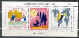 Sweden Suède Varldsungdomsaret International Youth Year Block 13 1985 Souvenir Sheet MNH XX - Blocks & Sheetlets