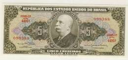 BILLET # BRESIL # 1964 / 68  # 5 CRUZEIROS  # CINCO CRUZEIROS  # NEUF #  BARAO DO RIO BRANCO - Brasile