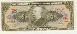 BILLET # BRESIL # 1964 / 68  # 5 CRUZEIROS  # CINCO CRUZEIROS  # NEUF #  BARAO DO RIO BRANCO - Brazilië