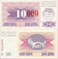 PAPER MONEY - UNC - OVERPRINT (red Zeroes) - 10 / 10 000 DIN, Travnik 24.12.1993, Bosnia And Herzegovina - Bosnia And Herzegovina