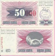 PAPER MONEY - UNC - OVERPRINT (red Zeroes) - 50 / 50 000 DIN, Travnik 24.12.1993, Bosnia And Herzegovina - Bosnia And Herzegovina