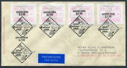 1995 Finland Savonlinna Culture Bird & Berries ATM / Frama Airmail Cover To Germany - Timbres De Distributeurs [ATM]