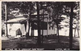 Wisconsin Chetek Crescent Park Resort Cottage No 10 1950 Real Photo RPPC - Andere & Zonder Classificatie