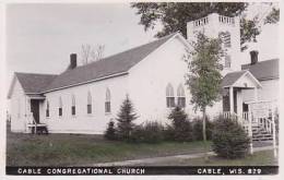 Wisconsin Cable Congregational Church Real Photo RPPC - Other & Unclassified