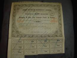 Obligation " Chemin De Fer De Graissessac à Béziers " 1857 Très Rare,reste Des Coupons. - Spoorwegen En Trams