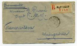 Lettre Recommandée  : RUFISQUE / SENEGAL : 21 Dec 1930 Pour Madagascar / Superbe Affranchissement Au Verso - Other & Unclassified