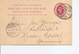 Cap De Bonne Espérance ( EP De 1900 Vers L'Allemagne à Voir) - Cape Of Good Hope (1853-1904)