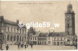GRAVELINES - Mairie - Beffroi Et Chapelle Des Ursulines (animée) - Gravelines
