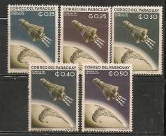 SPACE - SATELLITES  - ASTRONAUT GLENN Et CARPENTIER - PARAGUAY - 1962 Yvert # 693/7 - MINT NH - Amérique Du Sud