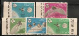 SPACE - SATELLITES  - UIT - COMMUNICATION - PARAGUAY - 1965 Yvert # 813/7 - MINT NH - Amérique Du Sud