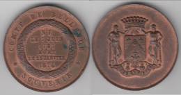 **** MEDAILLE COMTE DE BELLEVUE - SOUVENIR - NE LE 7 JUIN 1787 - MORT LE 25 JANVIER 1874 **** EN ACHAT IMMEDIAT - Royal / Of Nobility