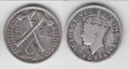 **** SOUTHERN RHODESIA - RHODESIE DU SUD - 6 PENCE 1942 GEORGE VI - SILVER - ARGENT **** EN ACHAT IMMEDIAT !!! - Rhodesia