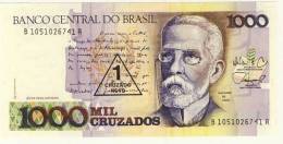 BILLET # BRESIL # 1989  # 1000 CRUZADOS  # MIL CRUZADOS # NEUF # DEVALUE 1 CRUZADO NOVO # MACHADO DE ASSIS - Brazil
