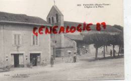 87 - PANAZOL -  L' EGLISE ET LA PLACE - EDITEUR MASSIAS - CLICHE BOUDEAU  ST PRIEST TAURION-PLAQUE EMAILLEE KUB - Panazol