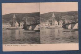 RHEINLAND PFALZ - CP STEREO BORDS DE LA MOSELLE - BERNCASTEL ( BERNKASTEL KÜS ) - L'EGLISE - LL N°6 - Bernkastel-Kues