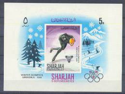 Sharjah Winter Olympic Games In Grenoble Mini Sheet 1968 MNH ** - Sharjah